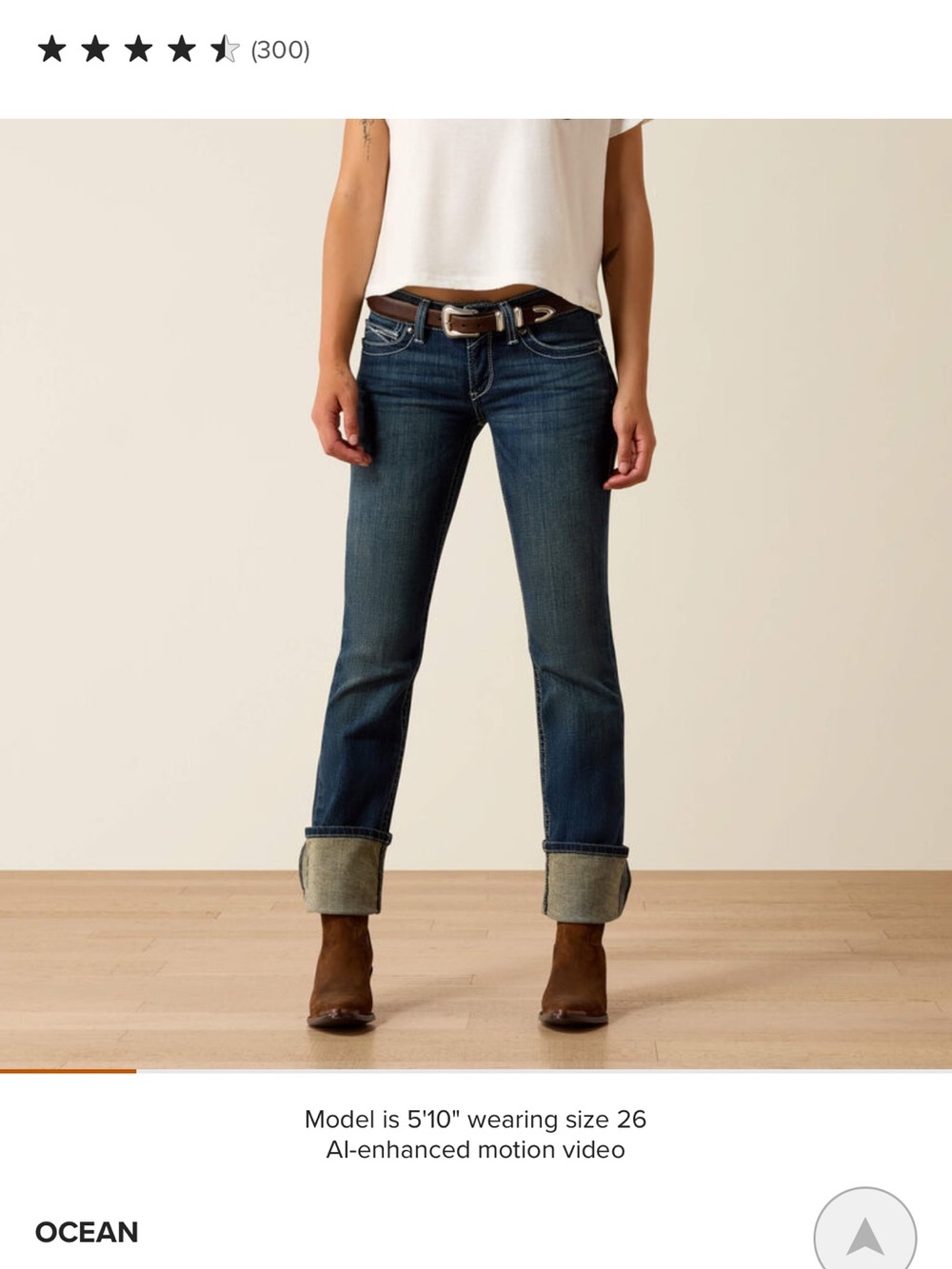 Ariat R.E.A.L. Ocean Wash Women's Straight-Leg Jeans